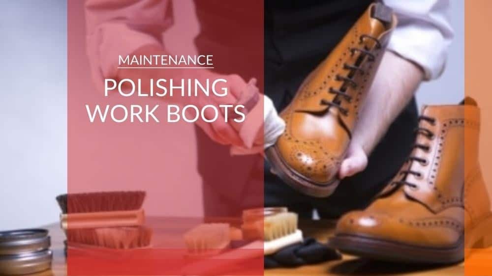 Polishable leather hot sale work boots